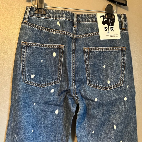NWT Free People Sandrine Rose Sz 28/US 6 Polka dot High-rise Skinny Jeans! - Picture 15 of 16